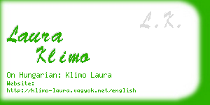 laura klimo business card